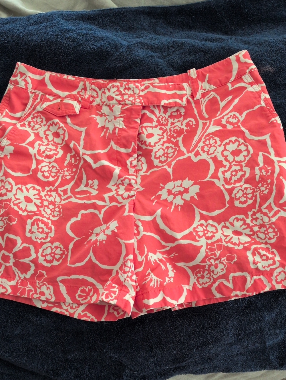 Jones New York Coral and White Floral Bermuda Shorts